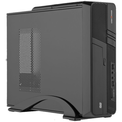 Корпус Logicpower S605 BK 400W Slim, 8см, 2хUSB2.0, Cardreader, Black