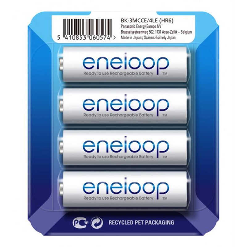 Аккумуляторы Panasonic Eneloop AA/HR06 NI-MH 1900 mAh слайдерпак BL 4 шт