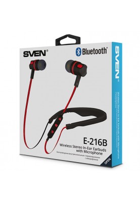Bluetooth-гарнітура Sven E-216B Black/Red