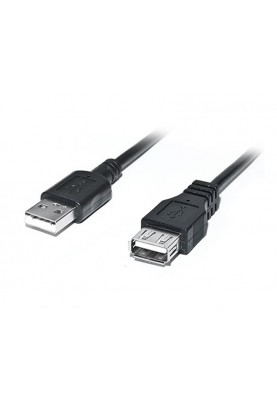 Кабель REAL-EL Pro USB - USB V 2.0 (M/F), 2 м, чорний (EL123500028)