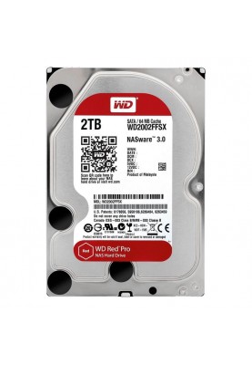 Накопичувач HDD SATA 2.0TB WD Red Pro NAS 7200rpm 64MB (WD2002FFSX)