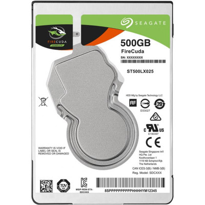 Накопичувач HDD 2.5" SATA  500GB Seagate FireCuda 5400rpm 128MB (ST500LX025)