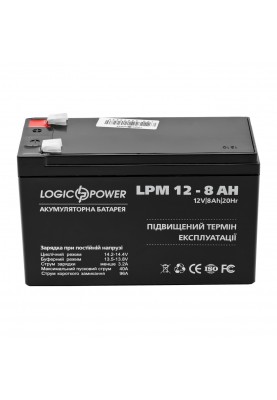 Акумуляторна батарея LogicPower 12V 8.0AH (LPM 12-8.0 AH) AGM