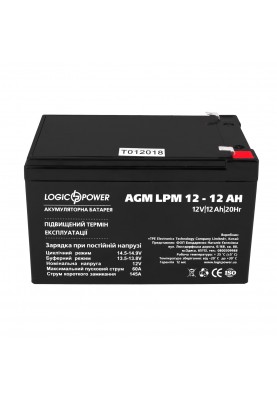 Акумуляторна батарея LogicPower LPM 12V 12AH (LPM 12 - 12 AH) AGM