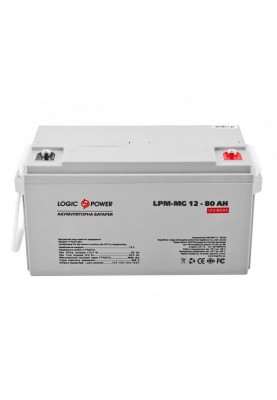 Акумуляторна батарея LogicPower 12V 80AH (LPM-MG 12-80 AH) AGM мультигель