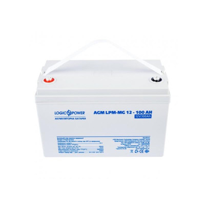 Акумуляторна батарея LogicPower 12V 100AH (LPM-MG 12 - 100 AH) AGM мультигель