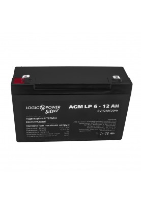 Акумуляторна батарея LogicPower LP 6V 12AH Silver (LP 6 - 12 AH Silver) AGM