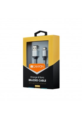 Кабель Canyon USB - Lightning 1м, Dark Grey (CNS-MFIC3DG)