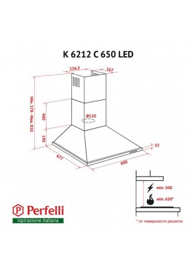 Витяжка Perfelli K 6212 C IV 650 LED