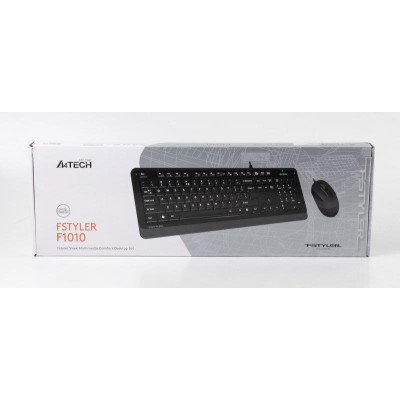Комплект (клавіатура, миша) A4Tech F1010 Black/Grey