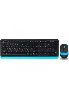 Комплект (клавіатура, мишка) бездротовий A4Tech FG1010 Black/Blue USB