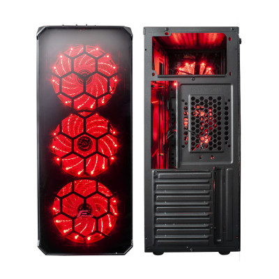 Корпус Frime Fusion Red led USB 3.0 без БЖ (Fusion-U3-315RLF-WP)