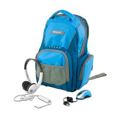 Рюкзак для ноутбука Targus PC Accessory Bundle Blue/Grey (BUS0183) 10" + мишка, навушники