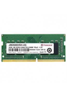 Модуль пам`яті SO-DIMM 4GB/2666 Transcend JetRam (JM2666HSH-4G)