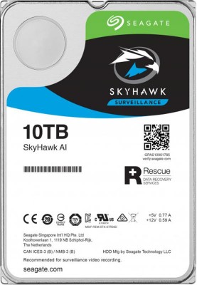 Накопичувач HDD SATA 10.0TB Seagate SkyHawk Al Surveillance 256MB (ST10000VE0008)
