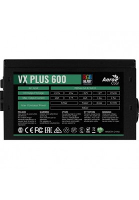Блок живлення AeroCool VX Plus 600 RGB 600W