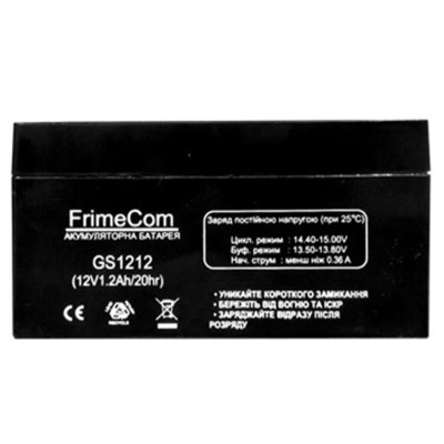 Акумуляторна батарея FrimeCom 12V 1.2AH (GS1212) AGM