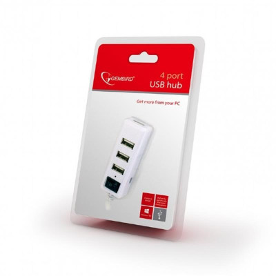 Концентратор USB2.0 Gembird UHB-U2P4-21 White 4хUSB2.0 Концентратор USB2.0 Gembird UHB-U2P4-21 White 4хUSB2.0
