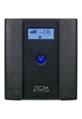 Джерело безперебійного живлення Powercom RPT-2000AP, Lin.int., AVR, 4 x евро, USB, LCD, пластик (00210226)