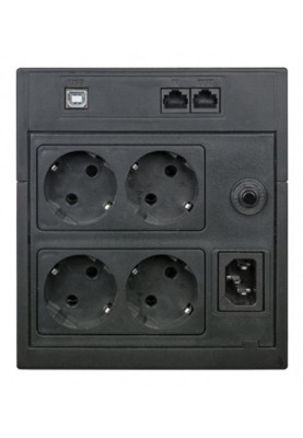 Джерело безперебійного живлення Powercom RPT-2000AP, Lin.int., AVR, 4 x евро, USB, LCD, пластик (00210226)