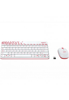 Комплект (клавiатура, миша) бездротовий Logitech MK240 White USB (920-008212)