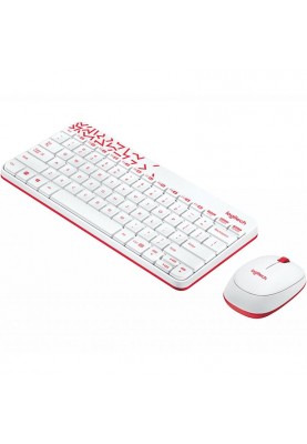 Комплект (клавiатура, миша) бездротовий Logitech MK240 White USB (920-008212)