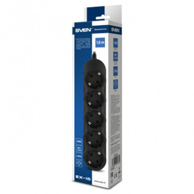 Фільтр живлення Sven EX-I5 1,8 м Black