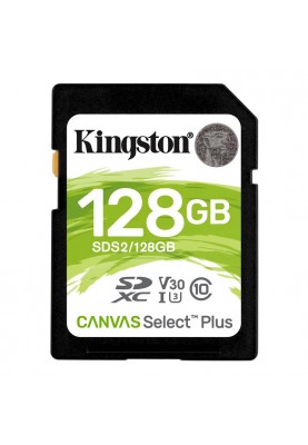 Карта пам`яті SDXC 128GB UHS-I/U3 Class 10 Kingston Canvas Select Plus R100/W85MB/s (SDS2/128GB)