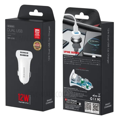 Автомобільний зарядний пристрій WK WP-C35 (2USB) White (6941027616468) Автомобільний зарядний пристрій WK WP-C35 (2USB) White (6941027616468)
