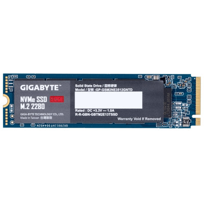 Накопичувач SSD  512GB Gigabyte M.2 PCIe NVMe 3.0 x4 NAND TLC (GP-GSM2NE3512GNTD)