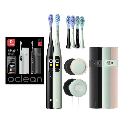 Розумна зубна електрощітка Oclean X Ultra 20 S Duo Set Green+Black (6970810557152)