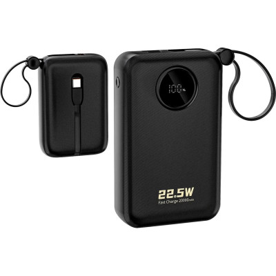 Універсальна мобільна батарея Dudao K14+ 20000mAh 22.5W Black (6977196680016) Універсальна мобільна батарея Dudao K14+ 20000mAh 22.5W Black (6977196680016)