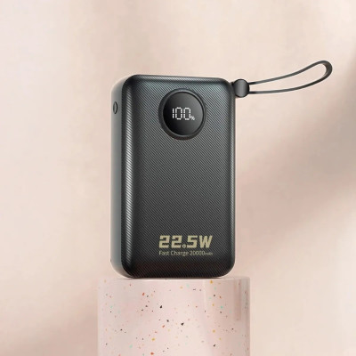 Універсальна мобільна батарея Dudao K14+ 20000mAh 22.5W Black (6977196680016) Універсальна мобільна батарея Dudao K14+ 20000mAh 22.5W Black (6977196680016)