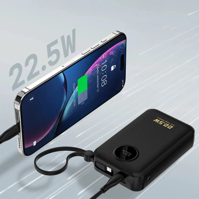 Універсальна мобільна батарея Dudao K14+ 20000mAh 22.5W Black (6977196680016) Універсальна мобільна батарея Dudao K14+ 20000mAh 22.5W Black (6977196680016)