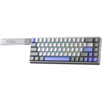 Клавіатура Aula WIN68 HE Max Magnetic Switch Grey/White/Purple (6978080504081)