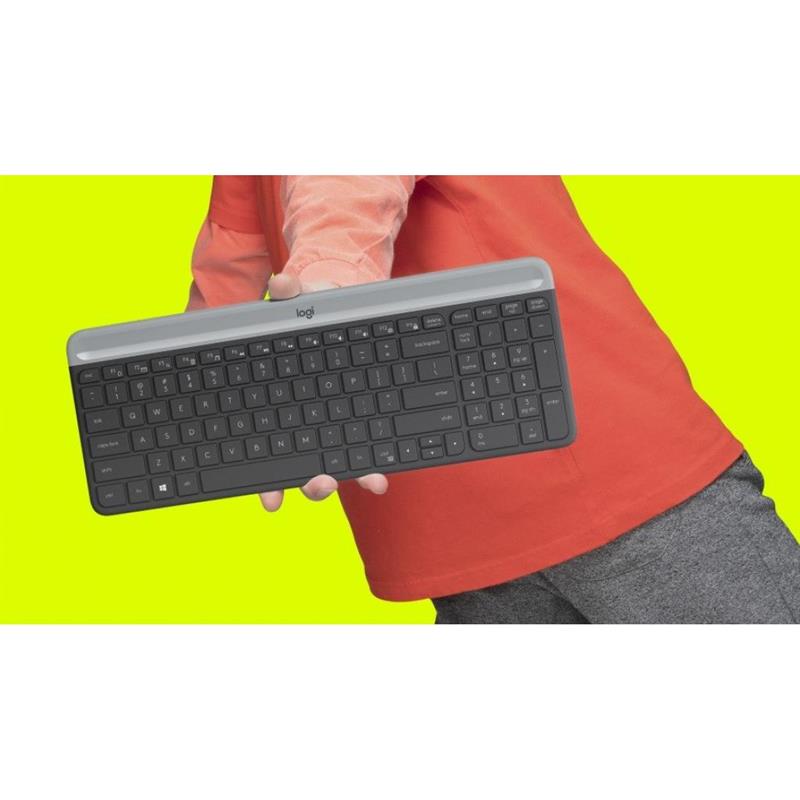 Комплект (клавиатура, мышь) Logitech MK470 Wireless Slim Graphite (920-009206)