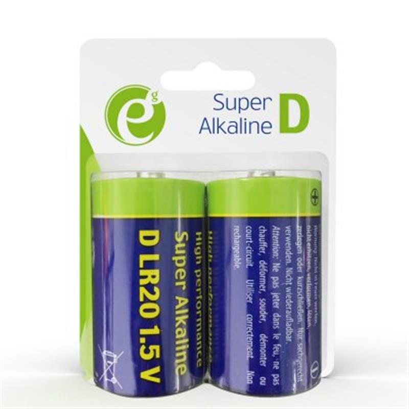 Батарейка EnerGenie Super Alkaline D/LR20 BL 2 шт