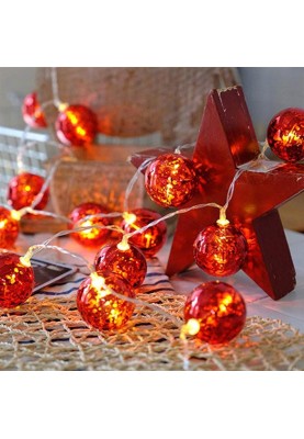 Світлодіодна гірлянда ColorWay Christmas lights ball (6см) (CW-MC-LB10U) 10LED, 1.5м, USB