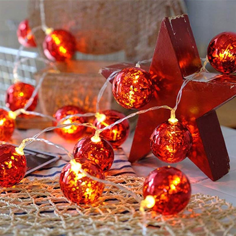 Світлодіодна гірлянда ColorWay Christmas lights ball (6см) (CW-MC-LB10U) 10LED, 1.5м, USB