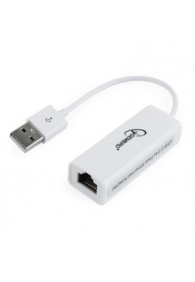 Сетевой адаптер Gembird (NIC-U2-02) USB - Fast Ethernet, белый