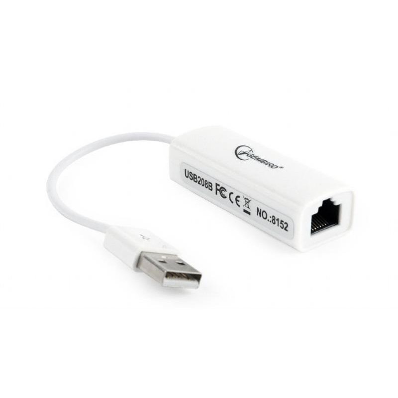 Мережевий адаптер Gembird (NIC-U2-02) USB - Fast Ethernet, білий