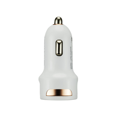 Автомобильний зарядний пристрій Canyon (2USB, 2.1A) White (CNE-CCA04W)