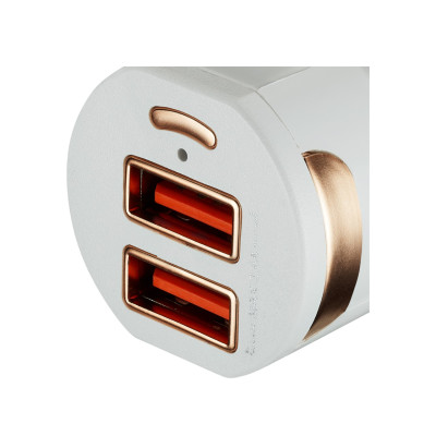 Автомобильний зарядний пристрій Canyon (2USB, 2.1A) White (CNE-CCA04W)