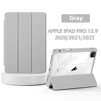 Чохол-книжка BeCover Soft Edge TPU з кріпленням Apple Pencil для Apple iPad Pro 12.9 2020/2021/2022 Gray (711709)