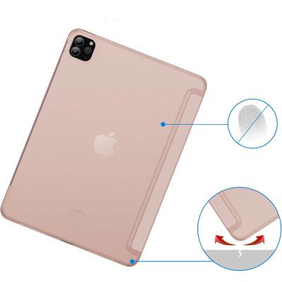 Чохол-книжка BeCover Tri Fold Hard для Apple iPad Pro 12.9 2020/2021/2022 Pink (711721) Чохол-книжка BeCover Tri Fold Hard для Apple iPad Pro 12.9 2020/2021/2022 Pink (711721)