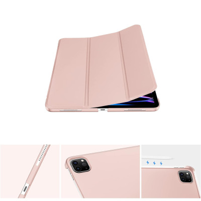 Чохол-книжка BeCover Tri Fold Hard для Apple iPad Pro 12.9 2020/2021/2022 Pink (711721) Чохол-книжка BeCover Tri Fold Hard для Apple iPad Pro 12.9 2020/2021/2022 Pink (711721)