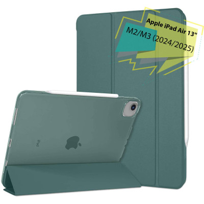 Чохол-книжка BeCover Tri Fold Hard для Apple iPad Air 13" M2 2024 Dark Green (711723)