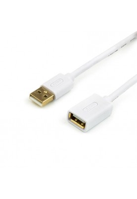 Кабель Atcom (13424) USB 2.0 AM/AF, 0.8м, білий