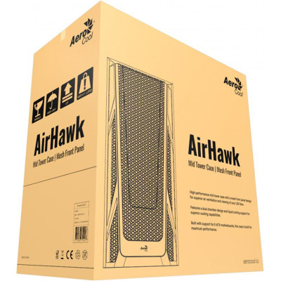 Корпус AeroCool AirHawk Duo ARGB (AirHawk Duo-G-BK-v1) Black без БЖ
