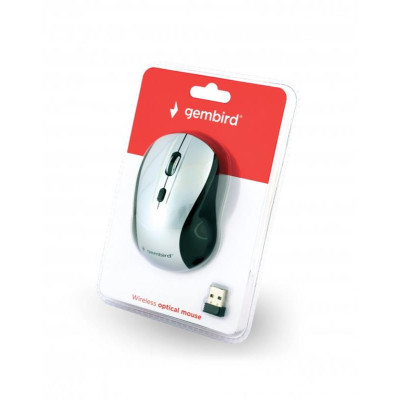 Миша бездротова Gembird MUSW-4B-02-BS Black/Silver